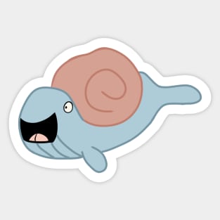 Snail whale Sticker